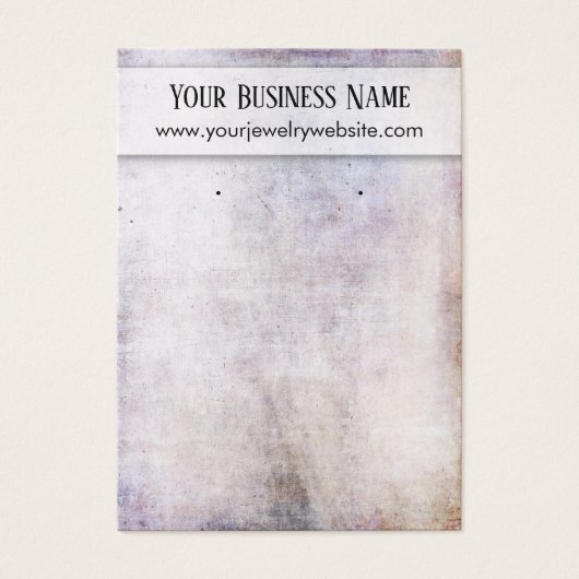 Neutrale Grunge Earring Holder Display Kaart (Voorkant)