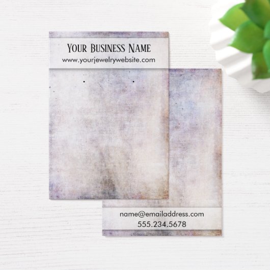 Neutrale Grunge Earring Holder Display Kaart (Bureau)