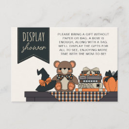 Neutrale Halloween Baby shower Display Shower Informatiekaartje