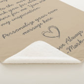 Neutrale handgeschreven liefdesbrief of -bericht sherpa deken (3/4)