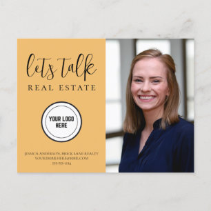 Neutrale Herfst Oranje vastgoedmarketing Briefkaart