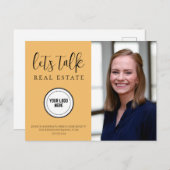 Neutrale Herfst Oranje vastgoedmarketing Briefkaart (Voorkant / Achterkant)