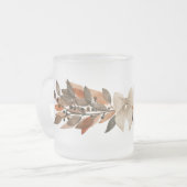 Neutrale herfstblaadjes “Prettig Thanksgiving” mok (Voorkant links)