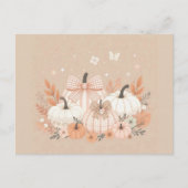 Neutrale herfstpompoen briefkaart (Voorkant)