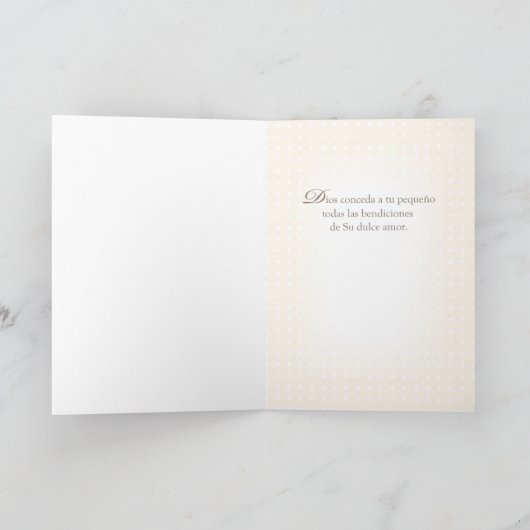 Neutrale het Doopsel van het baby, Spaans Kaart (Binnen)