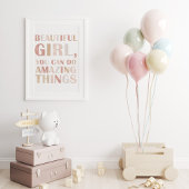 Neutrale Inspirerende Affirmatieposter voor Kinder Poster