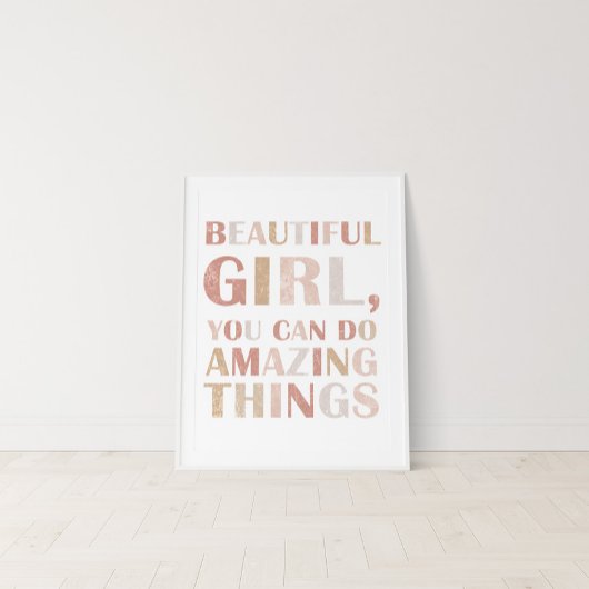 Neutrale Inspirerende Affirmatieposter voor Kinder Poster