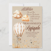 Neutrale Islamitische Baby Aqiqah Kaart (Voorkant)