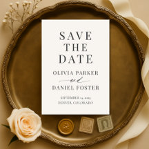 Neutrale ivoor trouw save the date