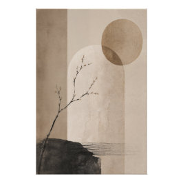 Neutrale Japandi Poster – Minimalistische Wabi Sab