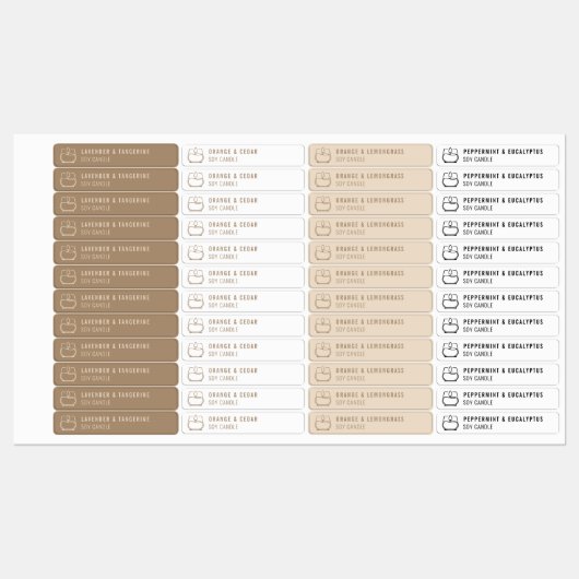 Neutrale kaars, tamper-proof Logo Labels (Vel)