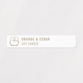 Neutrale kaars, tamper-proof Logo Labels (Design 2)