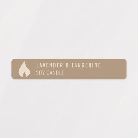 Neutrale kaars verzegeling met logo labels (Design 1)