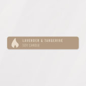 Neutrale kaars verzegeling met logo labels (Design 2)