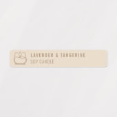 Neutrale kaars zonder tappen met Logo Labels (Design 1)