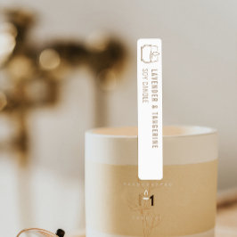Neutrale kaars zonder tappen met Logo Labels