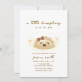 Neutrale Kawaii Aziatische Boog Dumpling Baby Show Kaart (Voorkant)