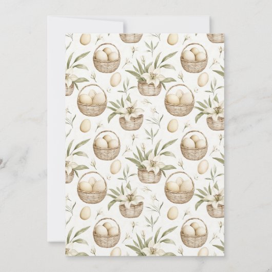 Neutrale Kerk Potluck en Easter Egg Hunt Kaart (Achterkant)