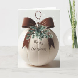 Neutrale Kerst Ivoor Fluweel Decor Feestdagen Kaart