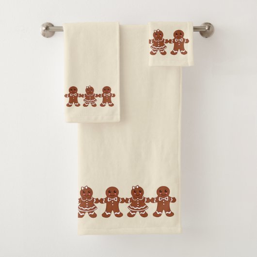 Neutrale Kerst Kerstbrood Badhanddoeken Set Cadeau Bad Handdoek (Insitu)