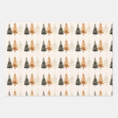 Neutrale kerstboom in het winterbos inpakpapier vel (Voorkant)