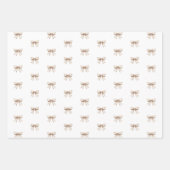 Neutrale kerstelf van de kerstman inpakpapier vel (Voorkant 3)