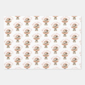 Neutrale kerstelf van de kerstman inpakpapier vel (Voorkant)