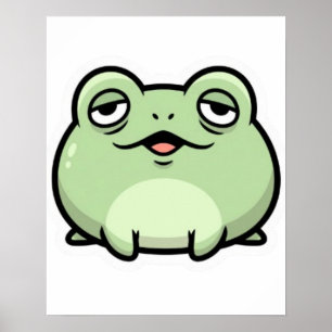 Neutrale Kikkerposter Minimalistische Cute Kikker  Poster