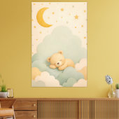 Neutrale kinderkamer muurkunst | Teddibeer print (Insitu (Woonkamer))