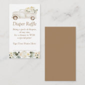 Neutrale Kleine Pompoen Luier Raffle Ticket Informatiekaartje (Voorkant / Achterkant)