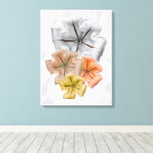 Neutrale Kleur Bloemprint Canvas Afdruk (Insitu (Houten vloer))