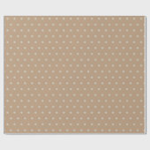 Neutrale Kleur Eenvoudige Polka Dots Boho Chic Cadeaupapier (Vlak)