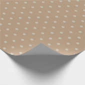 Neutrale Kleur Eenvoudige Polka Dots Boho Chic Cadeaupapier (Hoek)