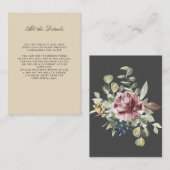Neutrale kleur FLORAL BRUILOFT Details Routebeschr Informatiekaartje (Voorkant / Achterkant)