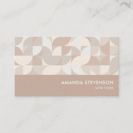 Neutrale kleur geometrisch patroon II Visitekaartj Visitekaartje
