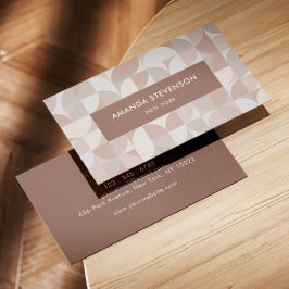 Neutrale kleur geometrisch patroon II Visitekaartje