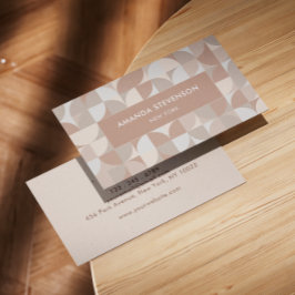 Neutrale kleur geometrisch patroon II Visitekaartje