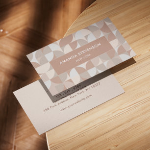 Neutrale kleur geometrisch patroon II Visitekaartje