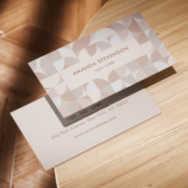 Neutrale kleur geometrisch patroon II Visitekaartje