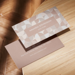 Neutrale kleur geometrisch patroon II Visitekaartje