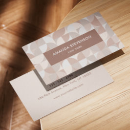 Neutrale kleur geometrisch patroon II Visitekaartje