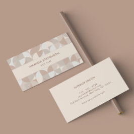 Neutrale kleur geometrisch patroon II Visitekaartje