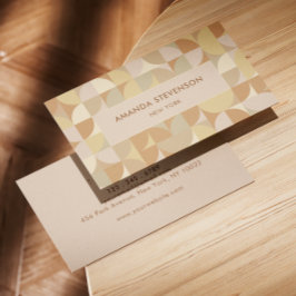 Neutrale kleur geometrisch patroon visitekaartje