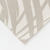 Neutrale kleur Modern Tropisch Palm Leaf Pattern Fleece Deken (Hoek)