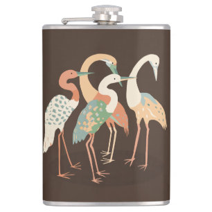 Neutrale kleur Pop art kranen Heupfles
