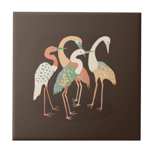 Neutrale kleur Pop art kranen Tegeltje (Voorkant)