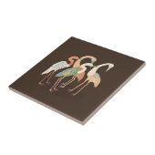 Neutrale kleur Pop art kranen Tegeltje (Zijkant)