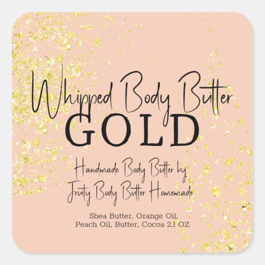 Neutrale kleuren Bad Branding Verpakking Vierkante Sticker (Voorkant)