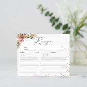Neutrale Kleuren Boho Bruidsdouche Receptkaarten (Staand voorkant)