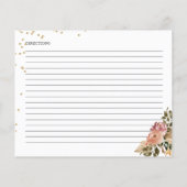 Neutrale Kleuren Boho Bruidsdouche Receptkaarten (Achterkant)